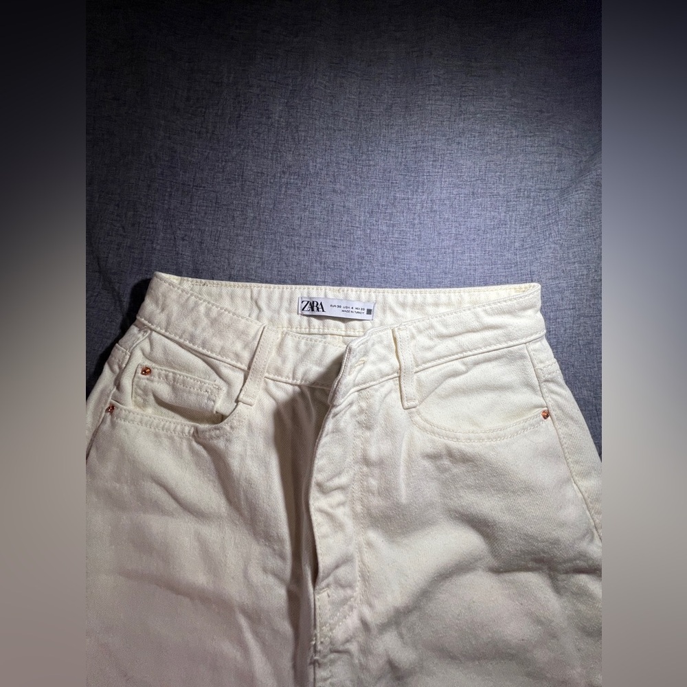 zara off white denim